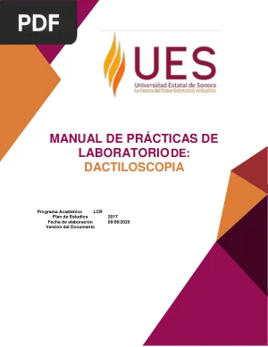Manual de prácticas de laboratorio de Dactiloscopía