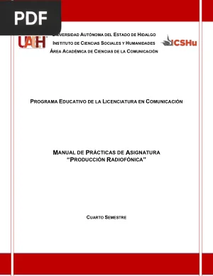Manual de Prácticas de Producción Radiofónica