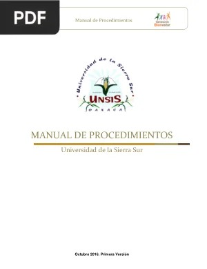 Manual de procedimientos de la Universidad de la Sierra Sur