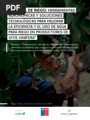 Manual de Riego: herramientas agronómicas y soluciones tecnológicas