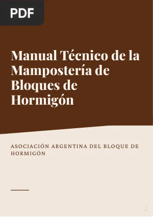 Manual Técnico de la Mampostería de Bloques de Hormigón