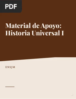 Material de apoyo, Historia Universal I