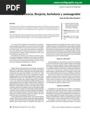 Mitos y ciencia: Brujería, herbolaria y autosugestión