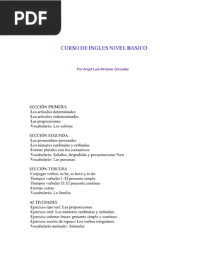 Curso de Inglés Nivel Básico