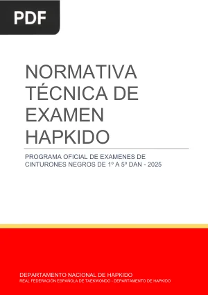 Normativa tecnica de examen de Hapkido