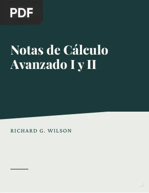 Notas de Cálculo Avanzado I y II