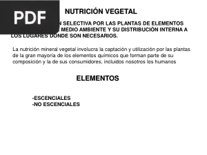 Nutrición Vegetal