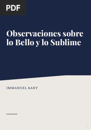 Observaciones sobre el Sentimiento de lo Bello y lo Sublime
