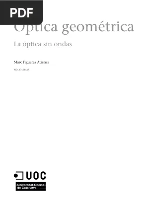 Óptica geométrica. La óptica sin ondas