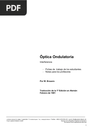 Óptica Ondulatoria: Interferencia
