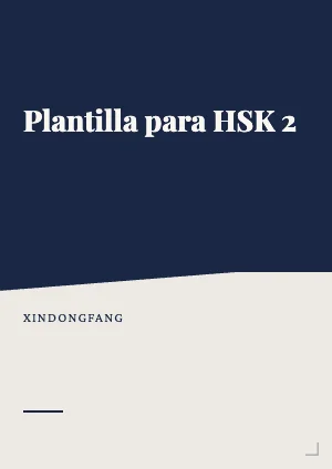 Plantilla para HSK 2