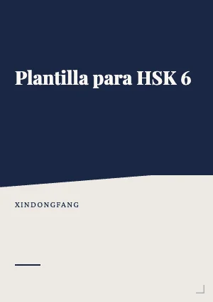 Plantilla para HSK 6