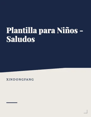 Plantilla para Niños - Saludos
