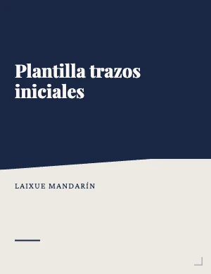 Plantilla trazos iniciales