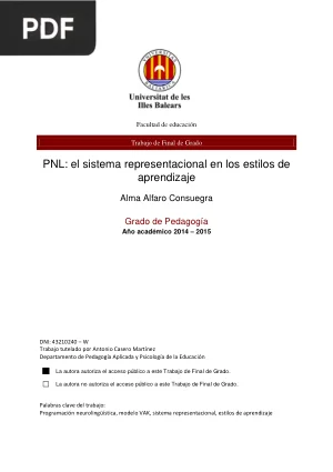 PNL: el sistema representacional en los estilos de aprendizaje