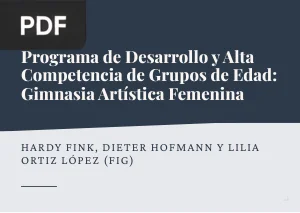 Programa de Desarrollo y Alta Competencia de Grupos de Edad: Gimnasia Artística Femenina