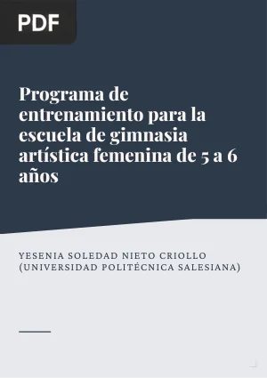 Programa de entrenamiento para la escuela de gimnasia artística femenina de 5 a 6 años