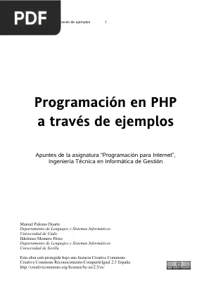 Programación en PHP a través de ejemplos
