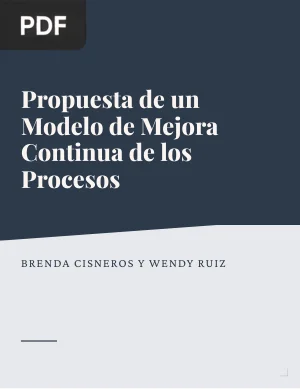 Propuesta de un Modelo de Mejora Continua de los Procesos