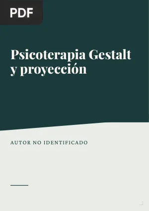 Psicoterapia Gestalt y proyección