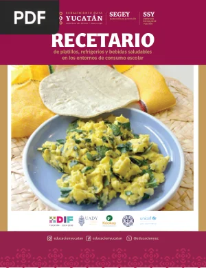 Recetario de platillos, refrigerios y bebidas saludables