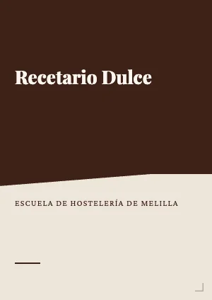 Recetario Dulce