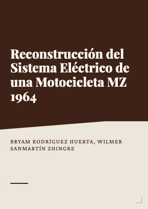 Reconstrucción del sistema eléctrico de una motocicleta MZ 1964