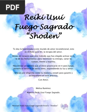 Reiki Usui Fuego Sagrado “Shoden”