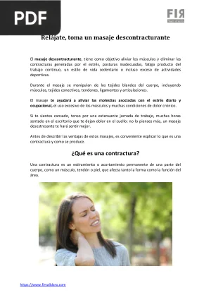 Relájate, toma un masaje descontracturante