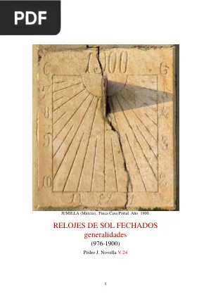 Relojes de Sol Fechados: Generalidades 976-1900