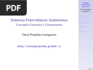 Sistemas Fotovoltaicos Autónomos