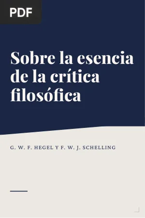 Sobre la esencia de la crítica filosófica