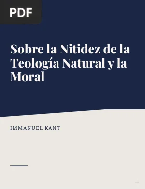 Sobre la Nitidez de los Principios de la Teología Natural y de la Moral