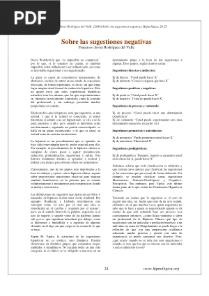 Sobre las sugestiones negativas