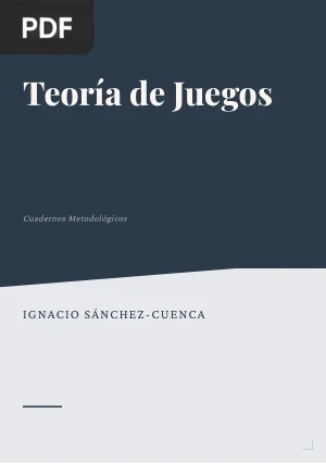 Teoría de Juegos (Cuadernos Metodológicos)