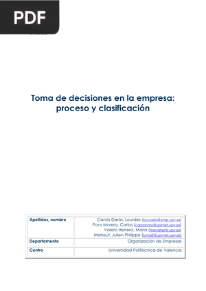 Toma de decisiones en la empresa: proceso y clasificación