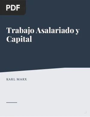 Trabajo Asalariado y Capital
