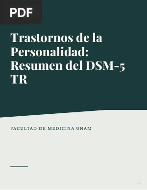 Trastornos de la Personalidad: Resumen del DSM-5 TR