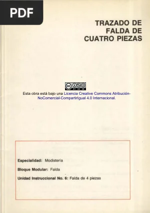 Trazado de falda de cuatro piezas