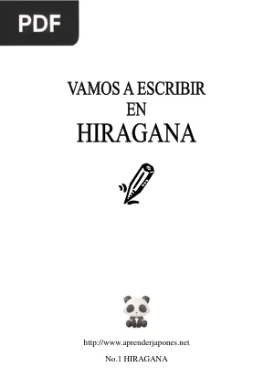 Vamos a Escribir en Hiragana