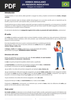 Verbos regulares en presente indicativo