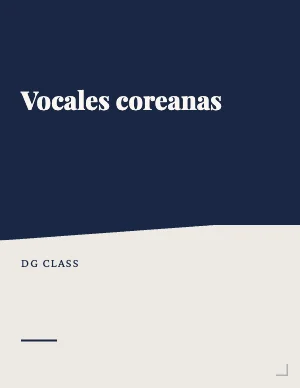 Vocales coreanas